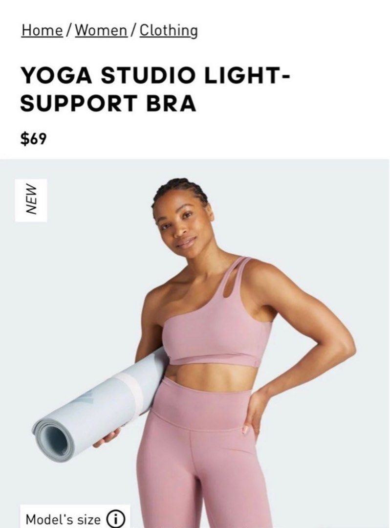 Adidas Yoga Studio light-support bra, Women's Fashion, Activewear on  Carousell