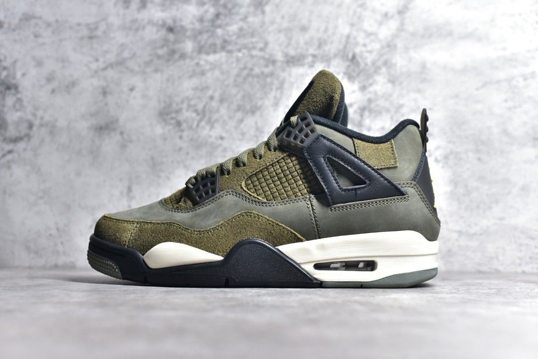 Air Jordan 4 Retro Olive Canvas Green shoes Men s Fashion Footwear Sneakers on Carousell