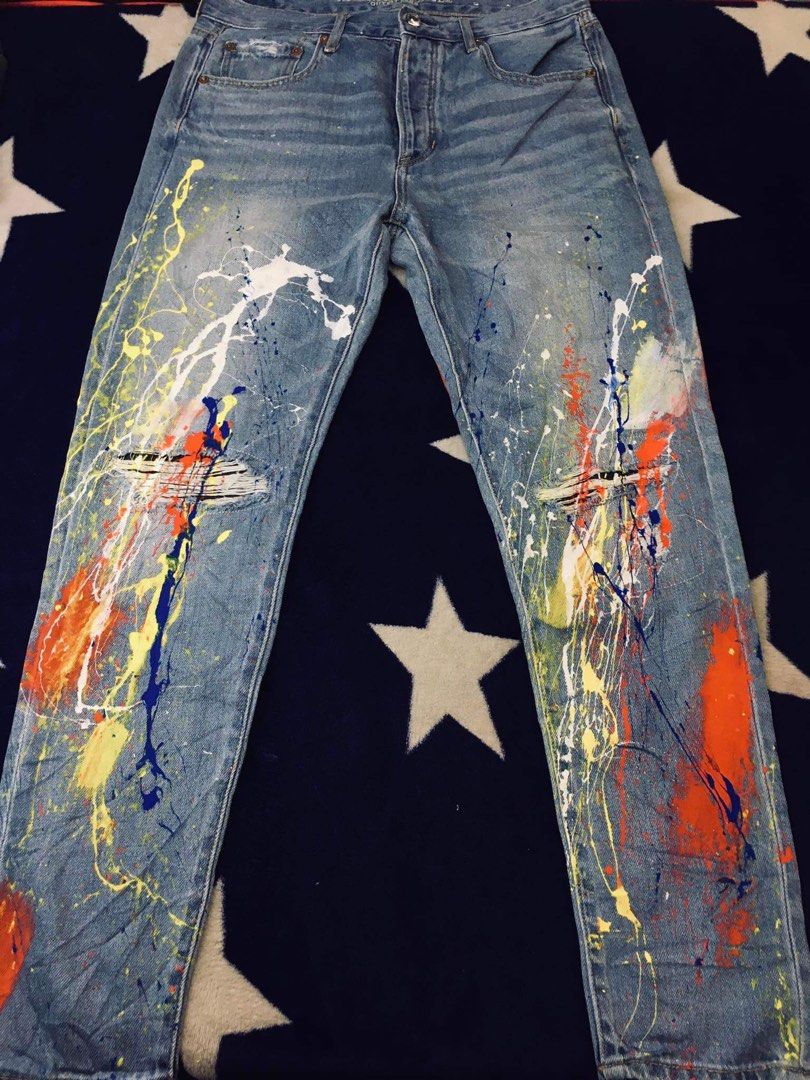 American eagle shop painted jeans