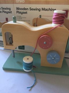 Anko wooden sewing machine play set