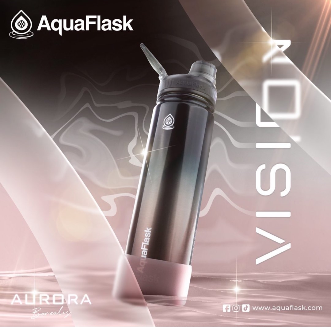 Aquaflask Limited Edition Aurora Borealis Vision 18oz, Food & Drinks