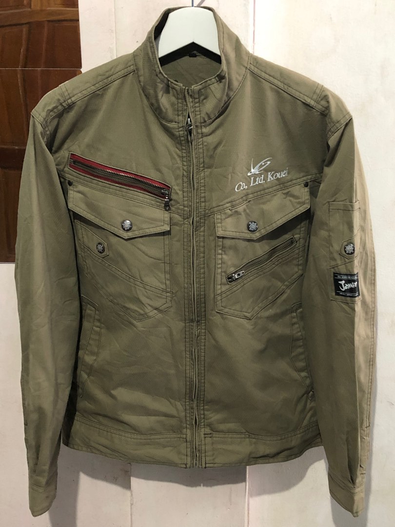Army fatigue discount leather jacket