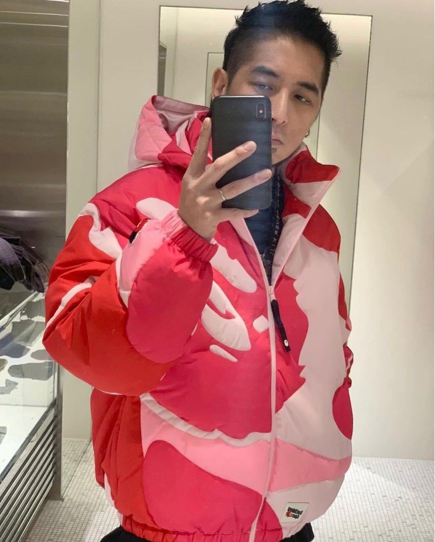 Bape Mega Pink Camo Puffel Down L