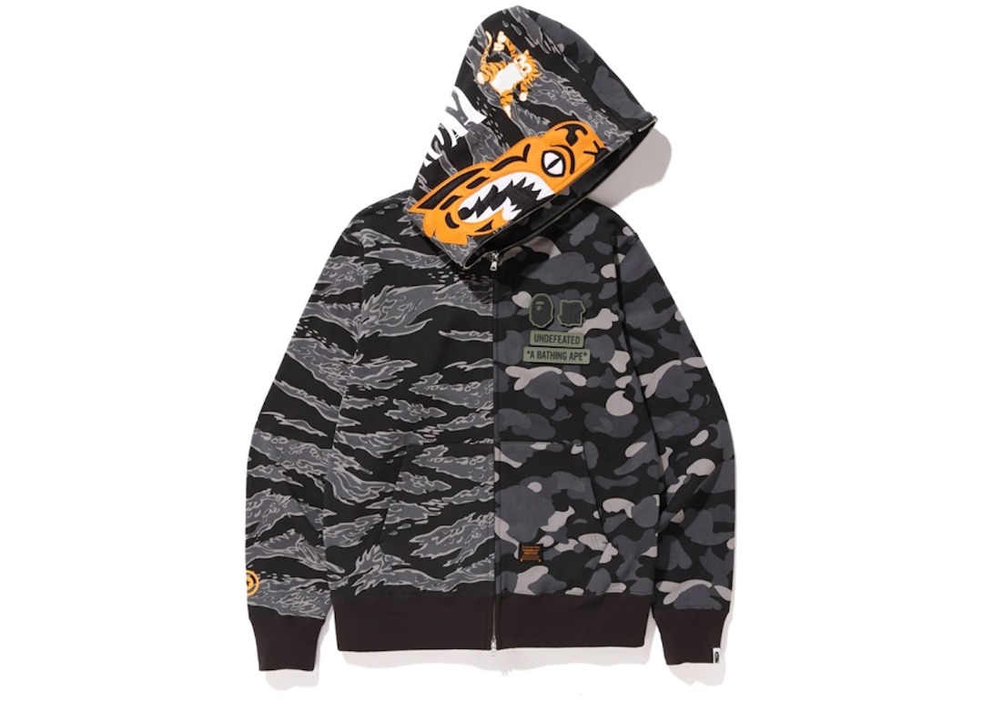 Bape half tiger half shark hoodie store