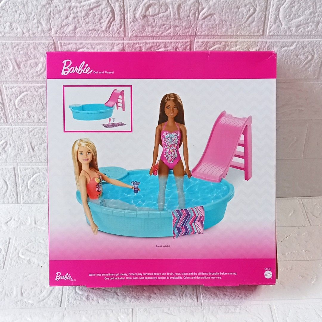 Barbie Dream House Barbie Dream Pool Playset With Slide And