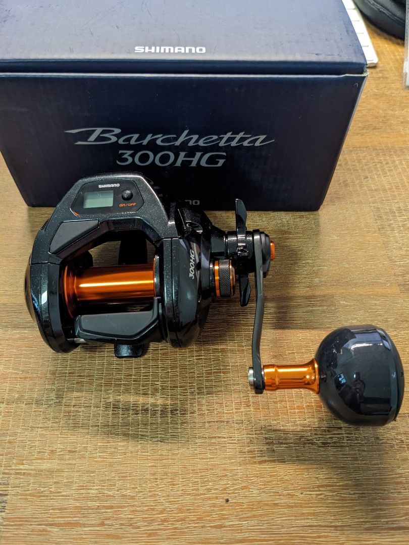 Barchetta 300HG / Shimano low profile bc with line counter / bait casting  reel / Light Jigging / Kayak SUP fishing/ bottom fishing, Sports Equipment,  Fishing on Carousell