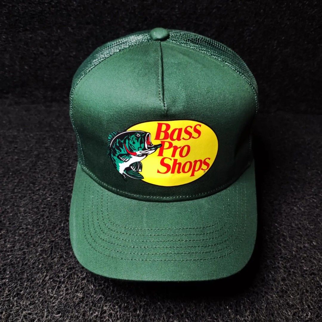 BASS PRO SHOPS GREEN TRUCKER CAP, Men's Fashion, Watches & Accessories, Caps  & Hats on Carousell
