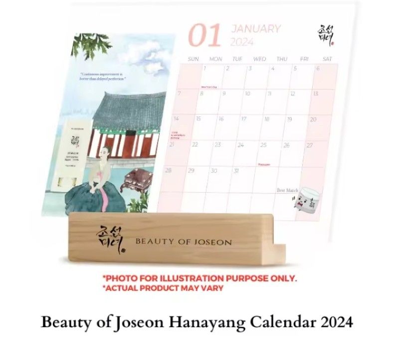 Beauty of Joseon 2024 Wood Block Calendar, Hobbies & Toys, Stationery