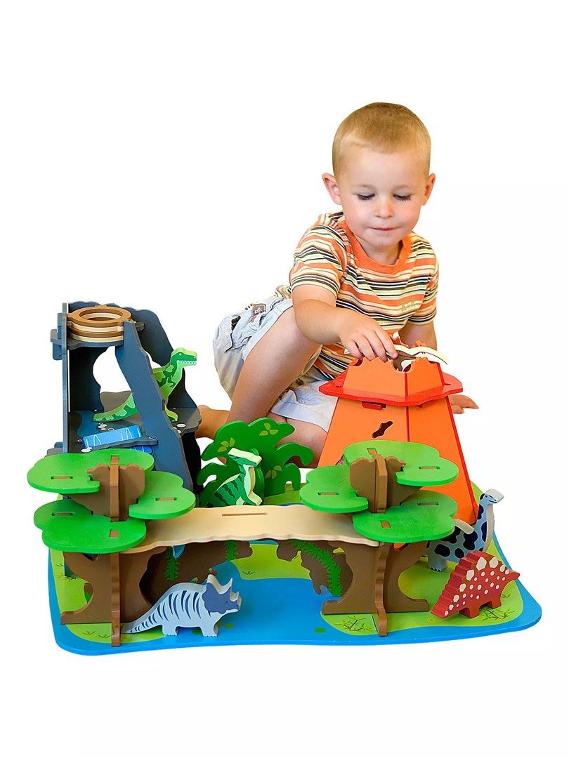 Big jigs dino island wooden toy Carousell
