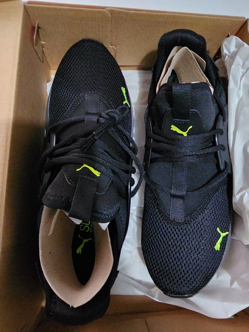 All black puma hot sale running shoes