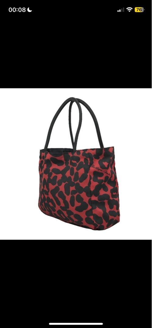 Red animal print bag online