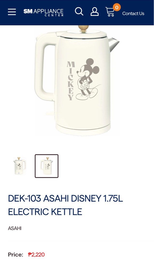 Brand new Asahi Disney Electric Kettle (Mickey Mouse), TV & Home