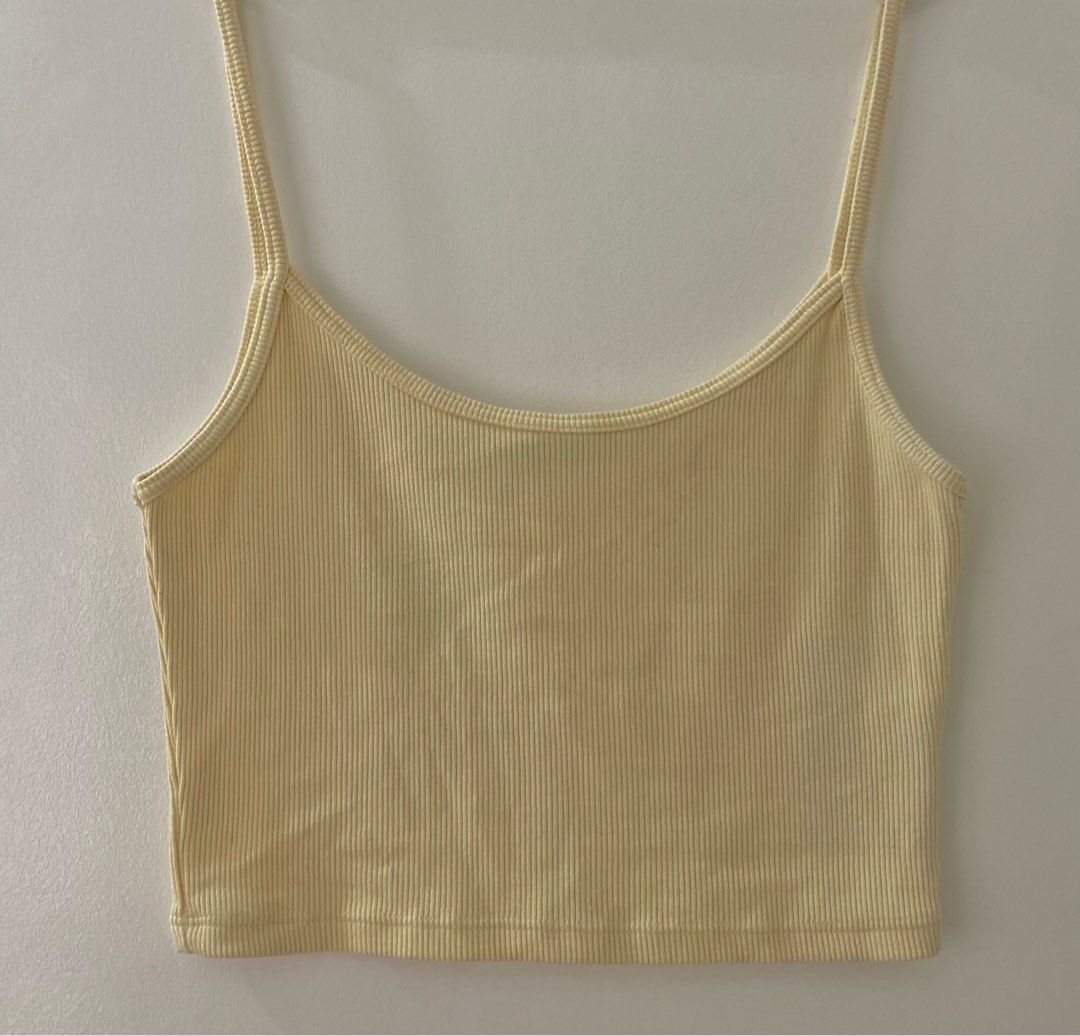 brandy melville yellow tank top