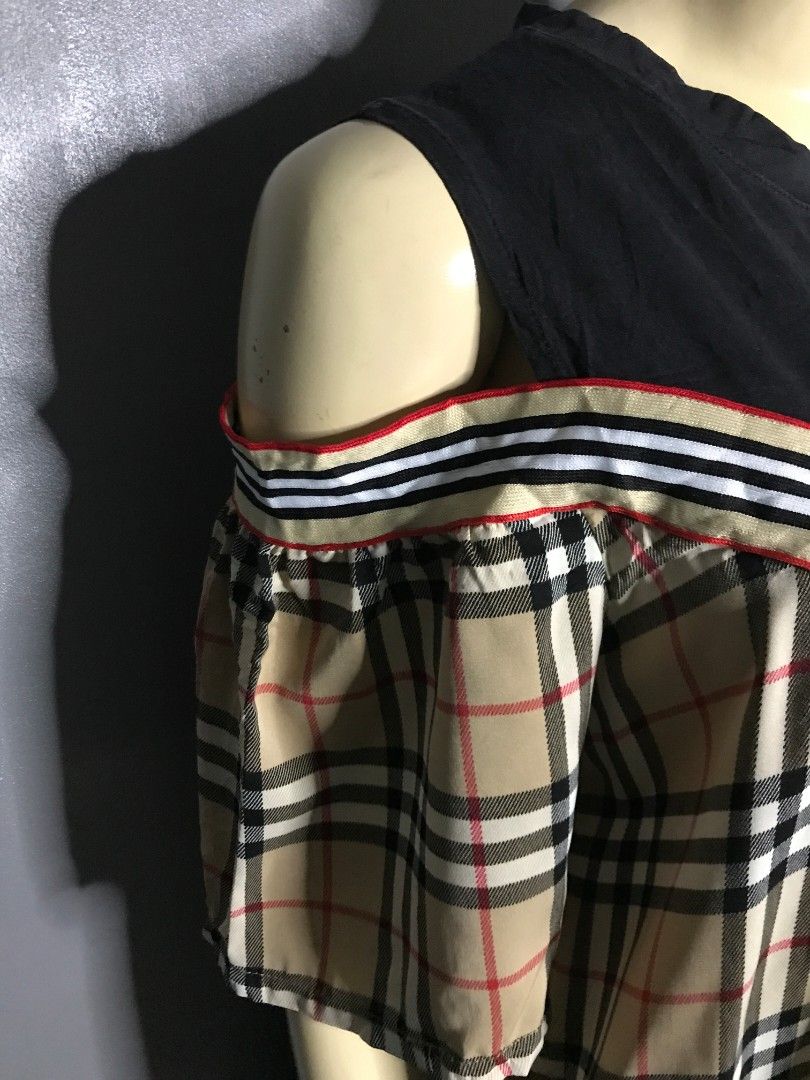 Burberry off the shoulder dress sale