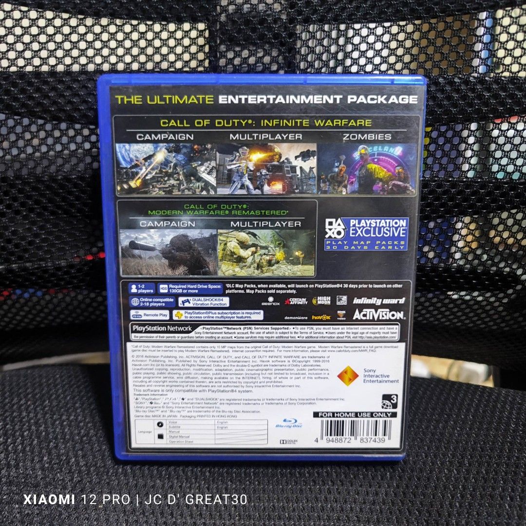 Call Of Duty: Infinite Warfare – PS4 – Jeu Neuf Sous Blister – Version Boîte Originale