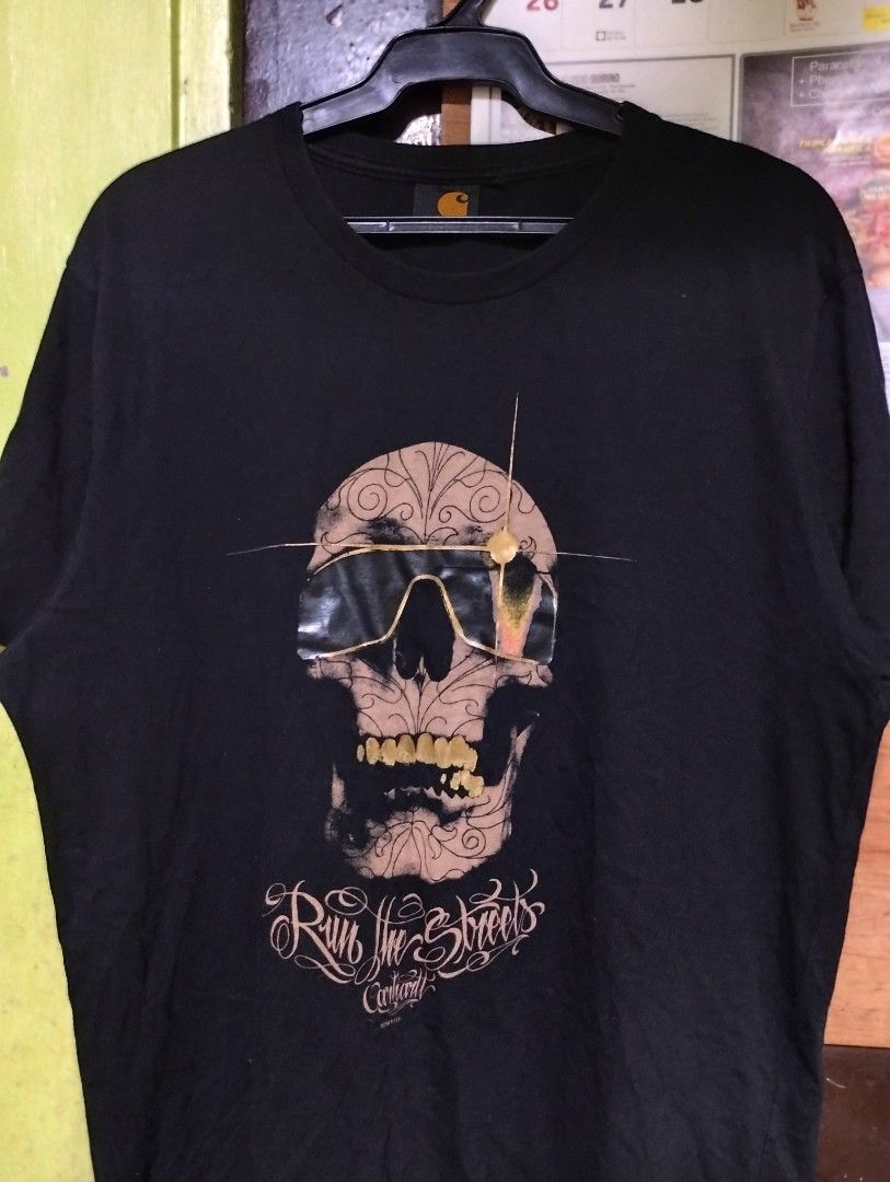 Carhartt Skull Design print, Men's Fashion, Tops & Sets, Tshirts & Polo Shirts on Carousell