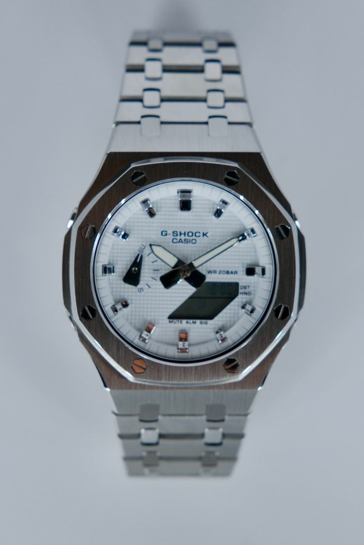 Royal Oak Ga2100 Metal CASIOAK Silver G Shock GA2100 WATCHMODS