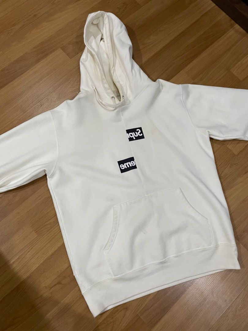 Cdg supreme 2025 box logo hoodie