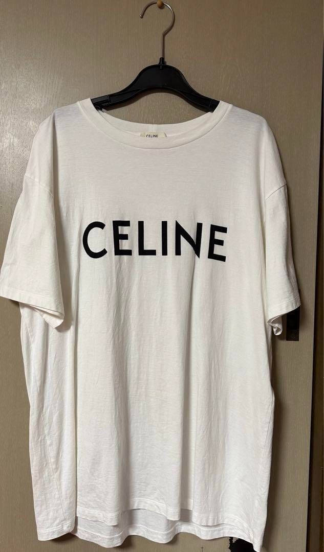 Celine white T shirt Men s Fashion Tops Sets Tshirts Polo