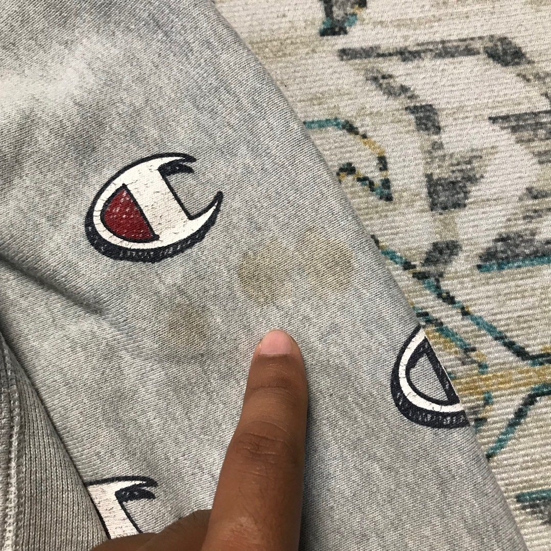 Champion Reverse Weave All Overprint Hoodie Women s Fashion