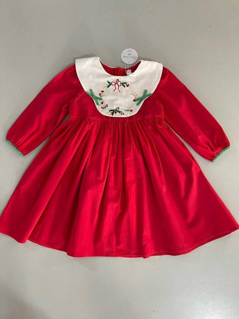 Red velvet discount christmas dress baby