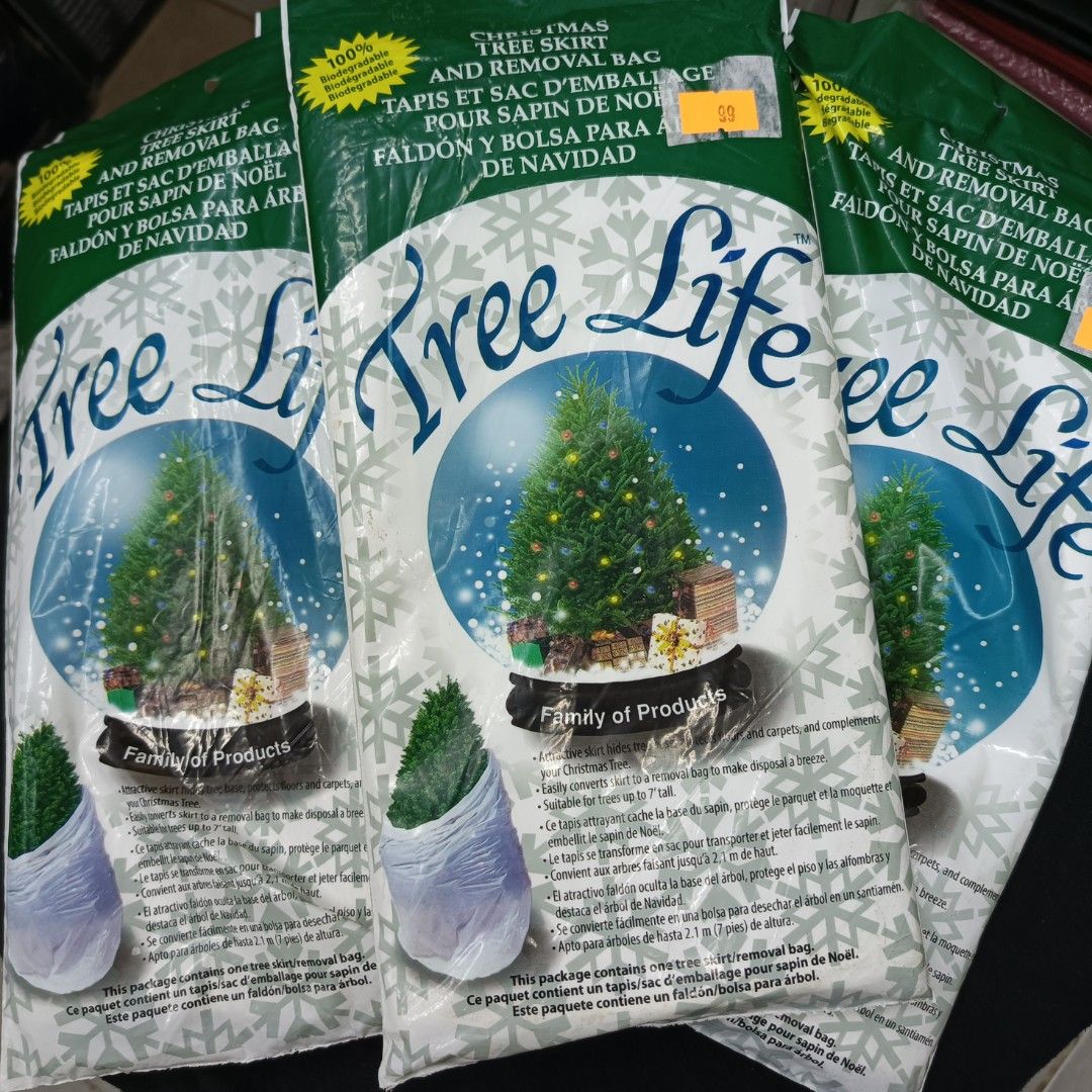 Christmas Tree Skirt and Removal Bag (sold per piece), Furniture & Home