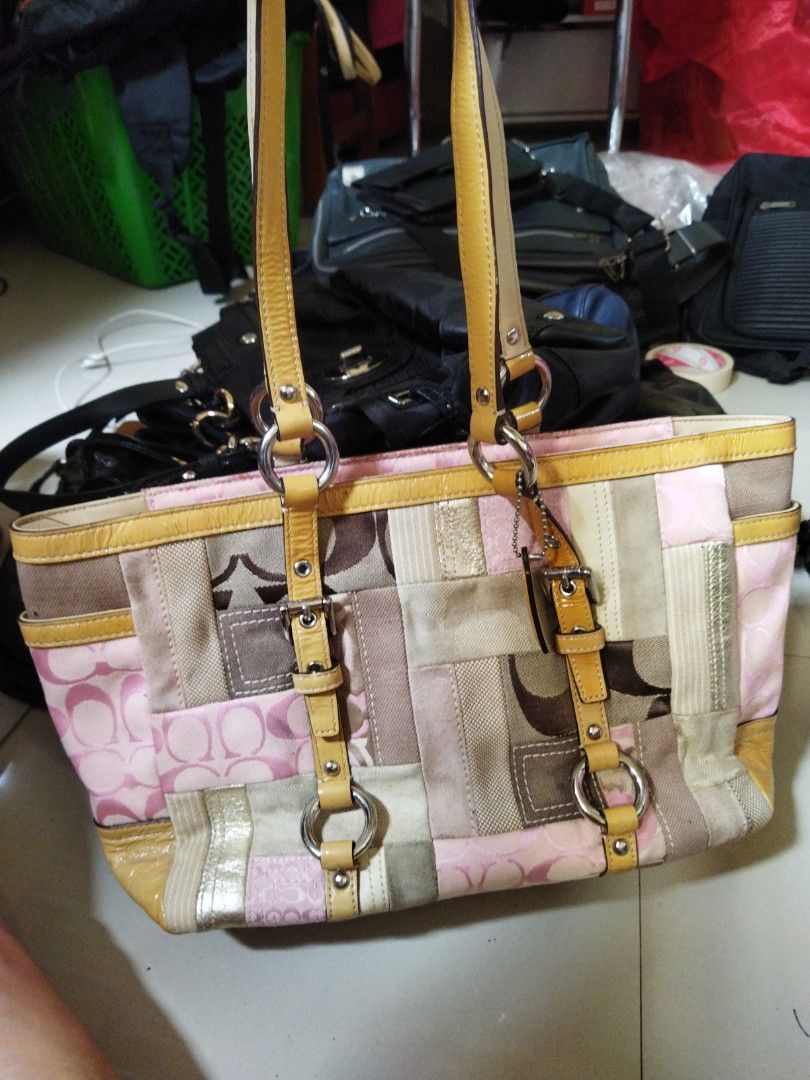 Coach patchwork tote bag deals