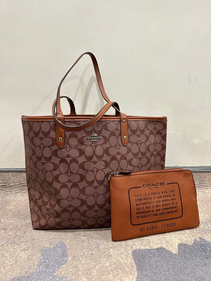 Coach reversible shop tote bag