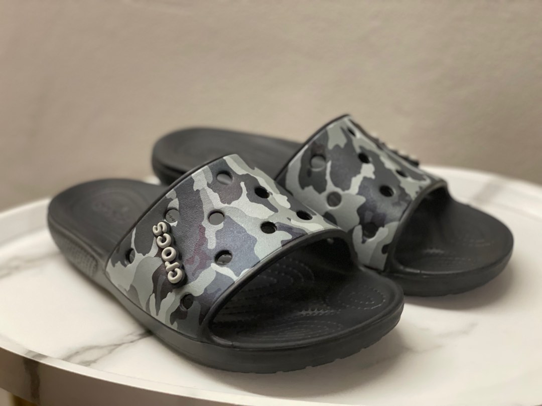 Mens camo new arrivals croc slides