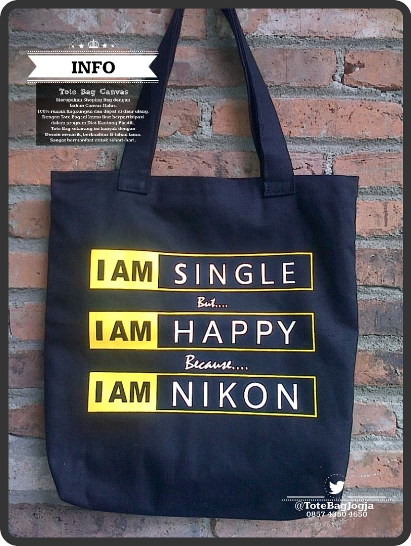 Custom tote bag kanvas on sale