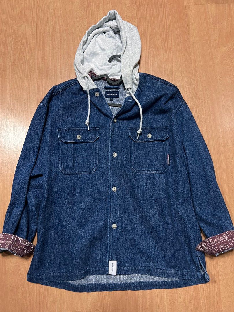 DESCENDANT/SPICOLI HOODED LS SHIRT (PURPLE) DESCENDANT SPICOLI