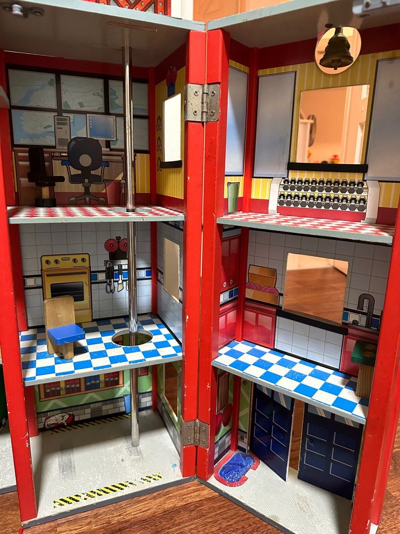 Firehouse police 2025 station dollhouse
