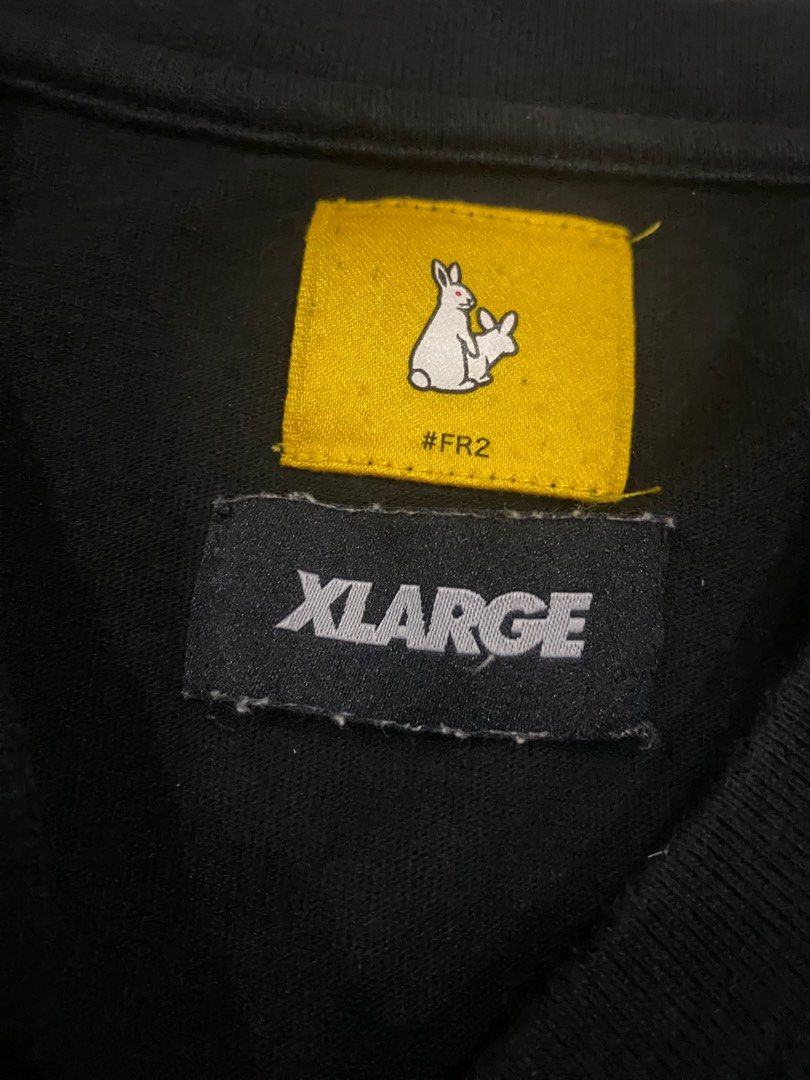 店舗在庫XLARGE FR2 Random Logo Tee ブラック 黒 Lサイズ Tシャツ/カットソー(半袖/袖なし)