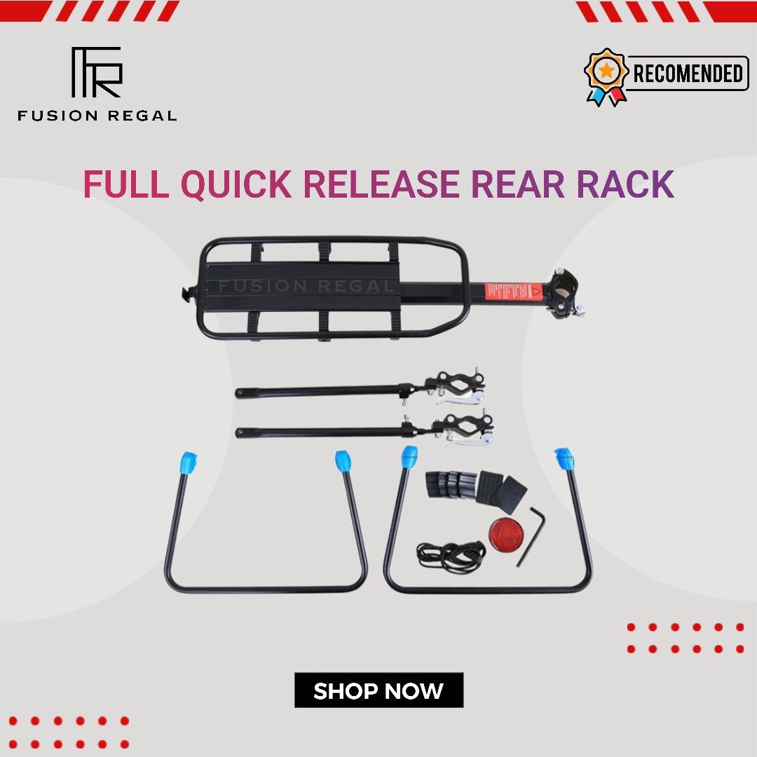 Pmd Bike Rack Full Quick Release Rear Rack Food Delivery Bag Child Seat - Bicycle ...