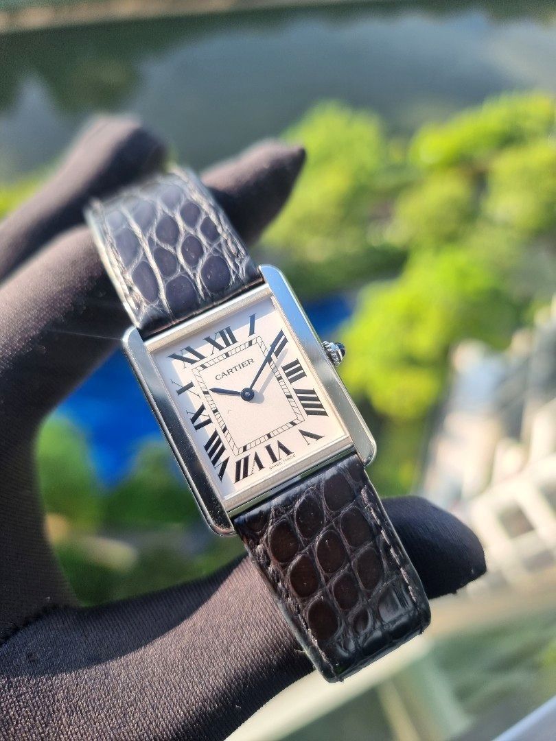 Cartier tank solo large leather strap store