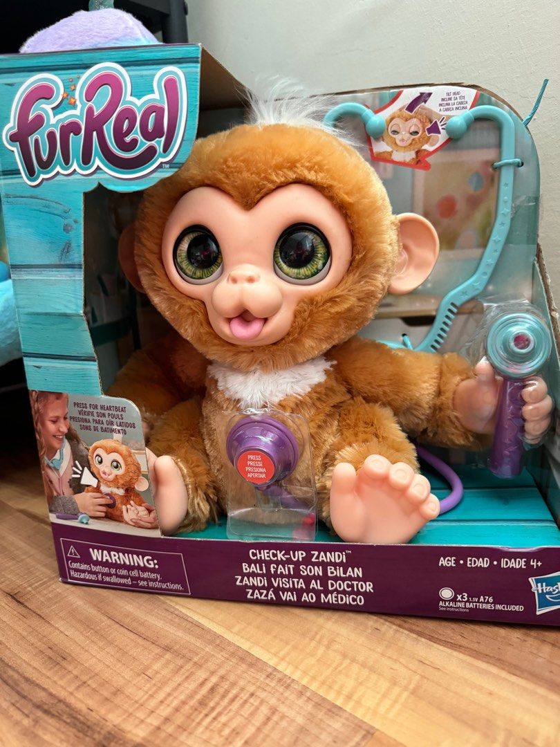 Furreal check up monkey on sale