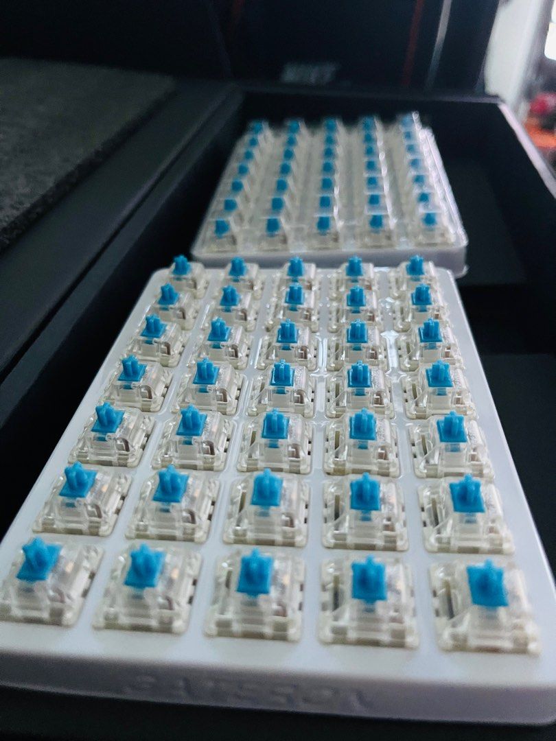 Gateron blue switches tactile clicky mechanical, Computers & Tech ...