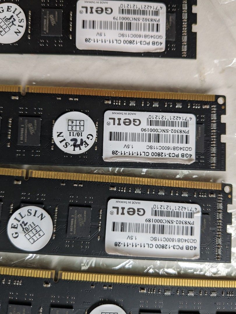 GEIL DDR3 RAM 4GB X 4