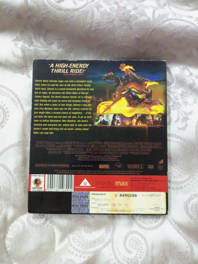 Ghost Rider VCD, Hobbies & Toys, Music & Media, CDs & DVDs on Carousell