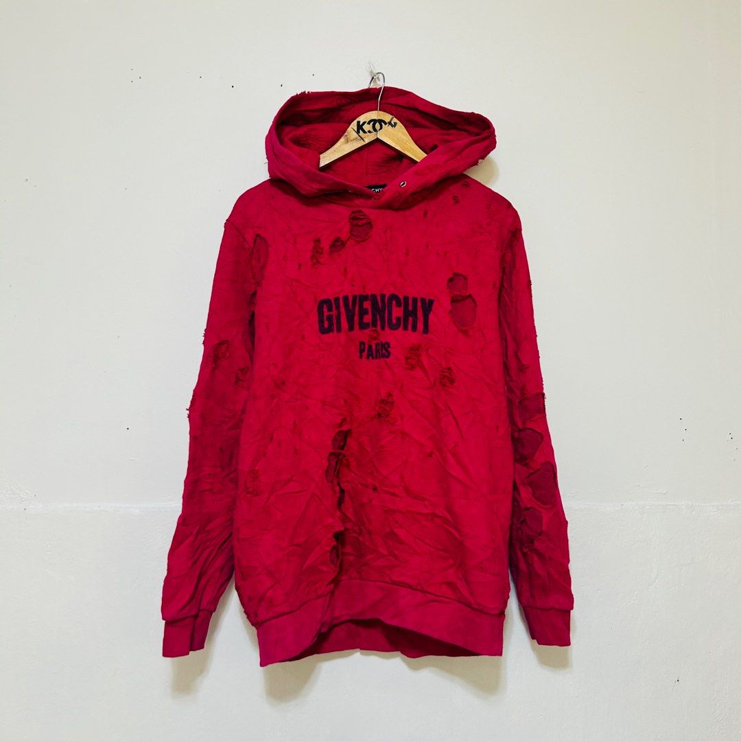 Givenchy Distressed Hoodie Luxury Apparel on Carousell