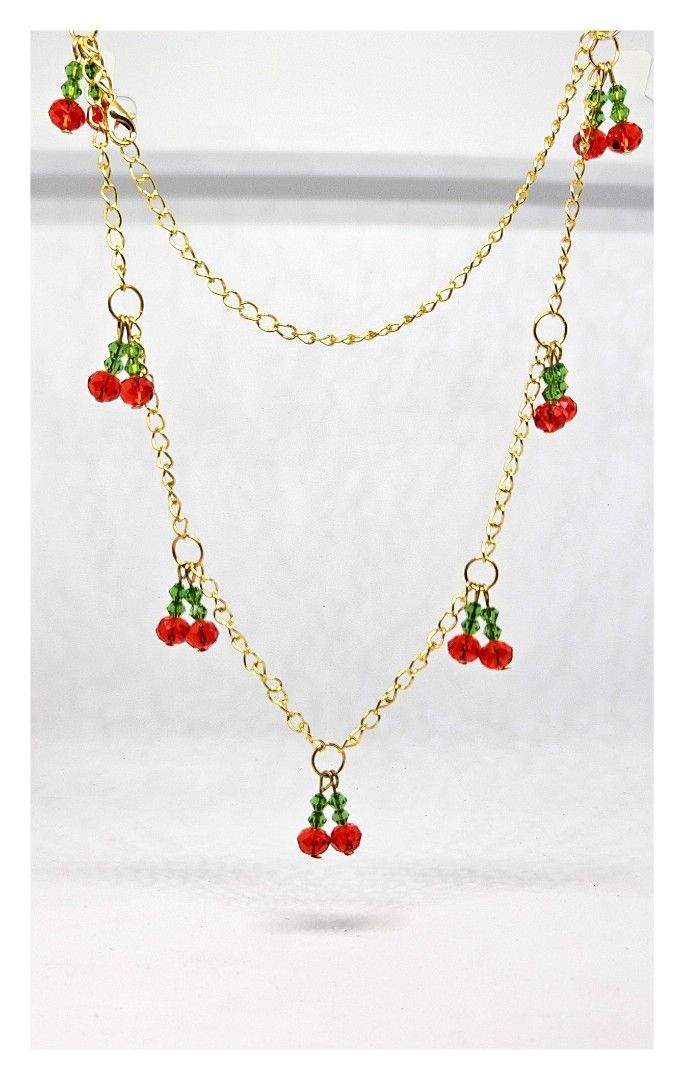 Cherry charm necklace sale