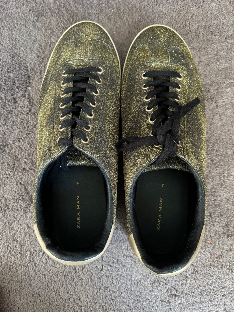 Zara sneaker gold 2025
