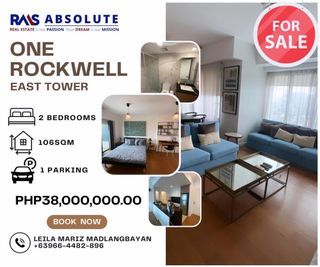 Good Deal: 2BR Flat Unit in One Rockwell East Tower, Makati - 106 sqm