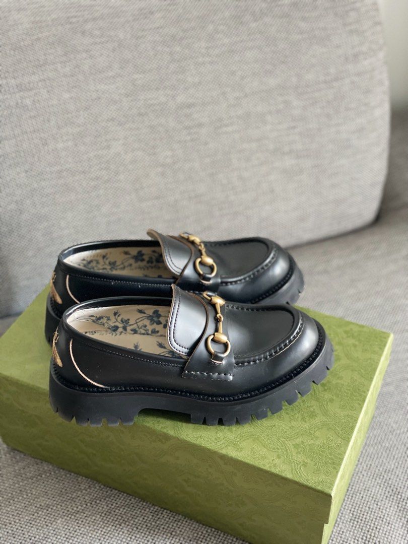 gucci lug sole loafer