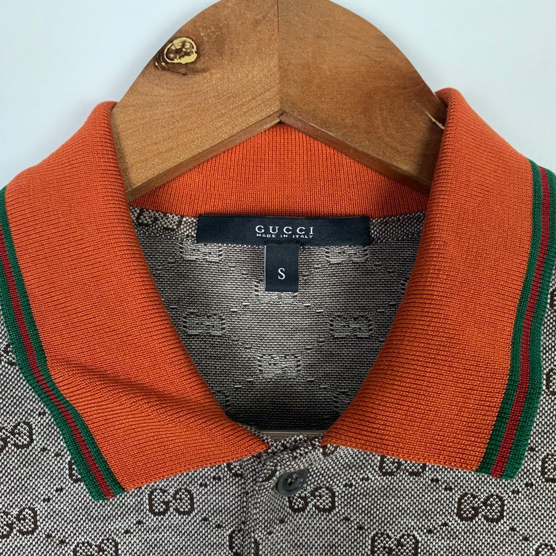 Gucci brown monogram polo shirt new arrivals