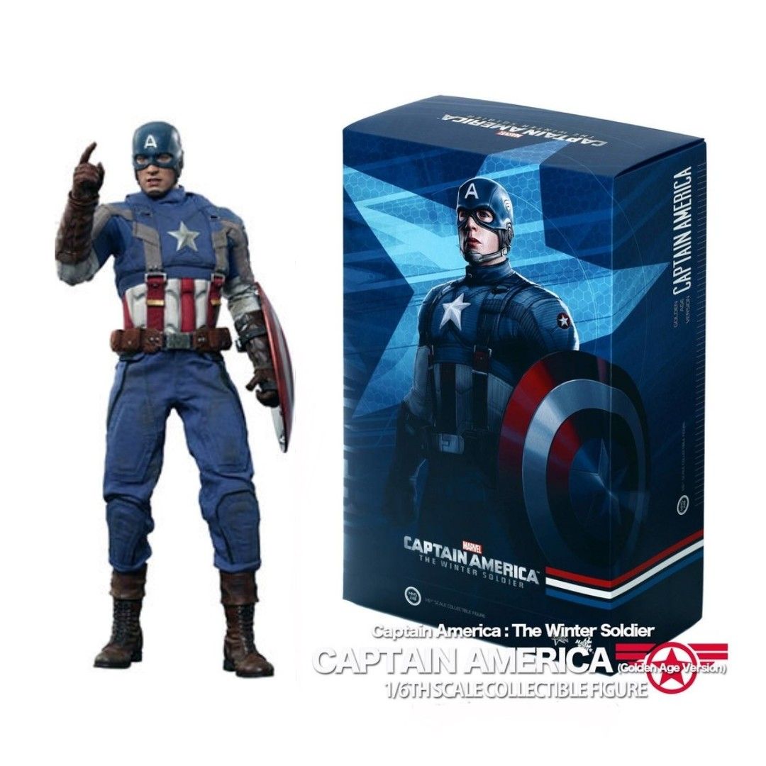 Hot Toys MMS240 Captain America The Winter Soldier Captain America Golden Age version Movie Promo Edition