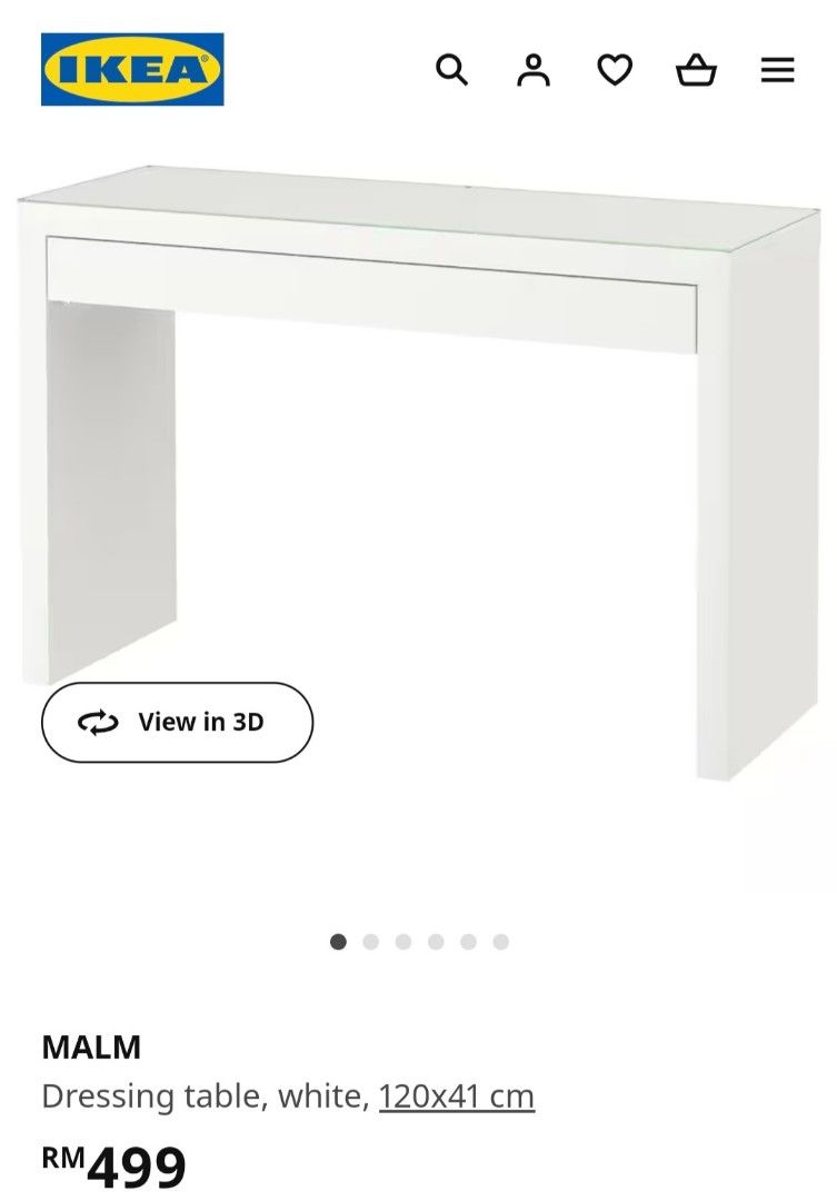 Malm dressing table shop measurements