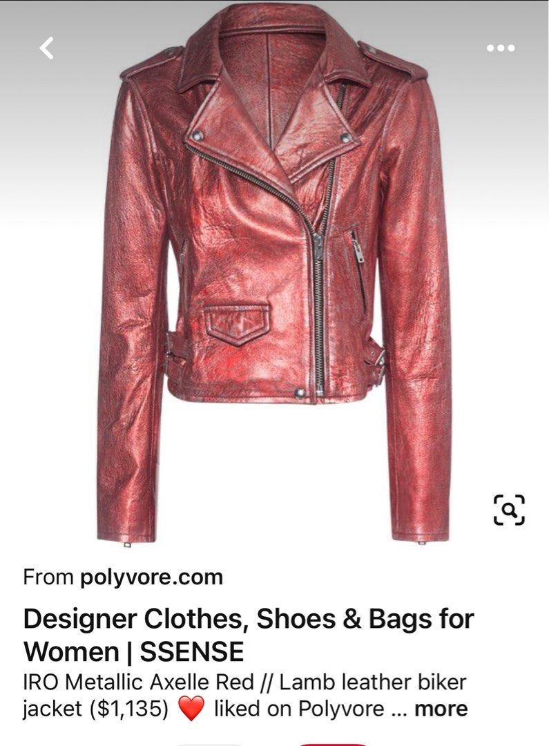 Red skin leather jackets sale