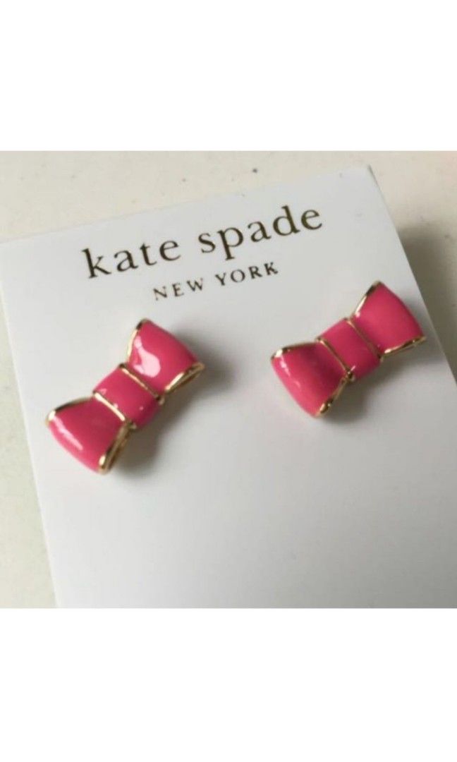 Kate spade pink bow earrings store