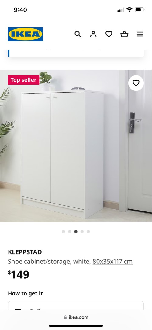 White online shoe cupboard